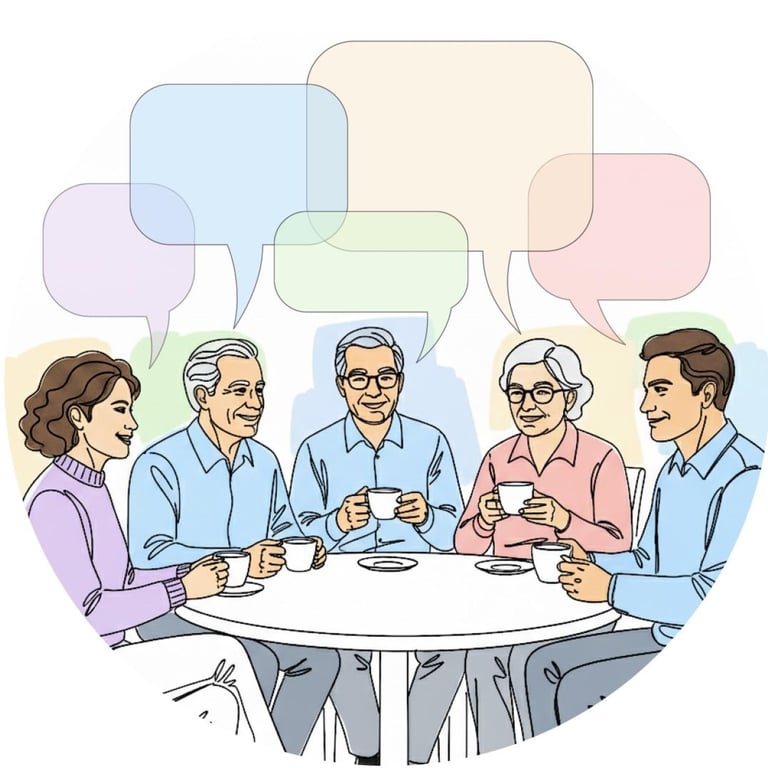 Tertulia entre amigos en Fuenlabrada
