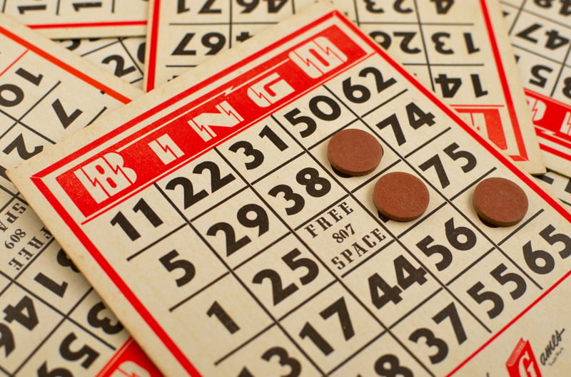 Illustrative image: bingo cards and chips