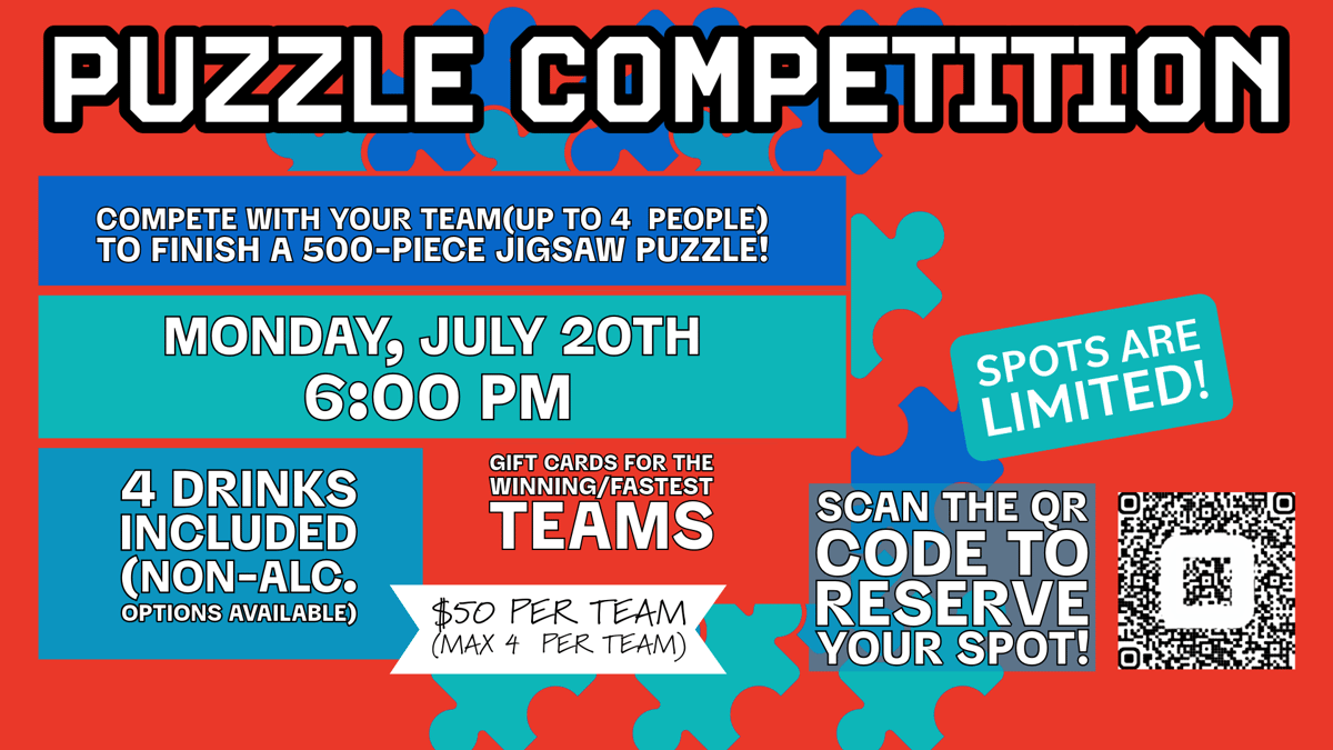 Puzzle Competition at Alidade Brewing at Alidade Brewing on July 20, 2026