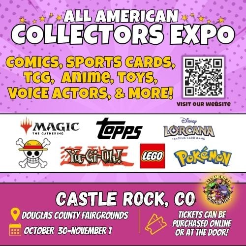 All American Collectors Expo event graphic, Douglas County Fairgrounds