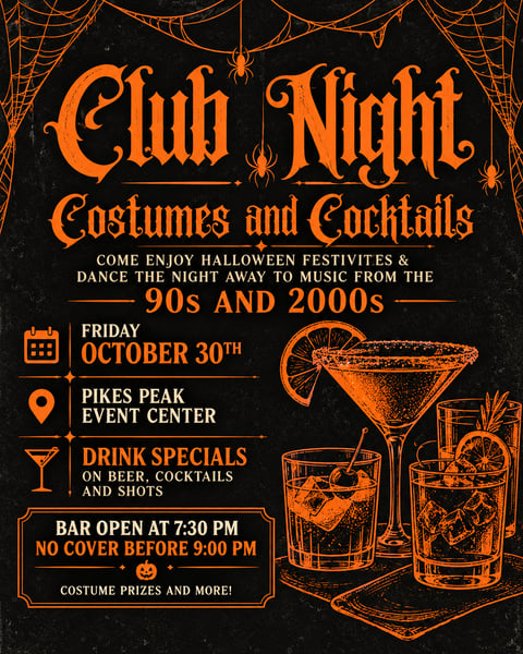 Club Night: Costumes and Cocktails at Pikes Peak Event Center