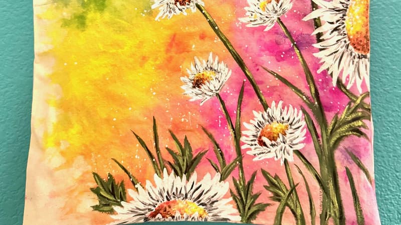Rainbow Daisies Paint & Sip in Parker at Downhill Brewing Parker