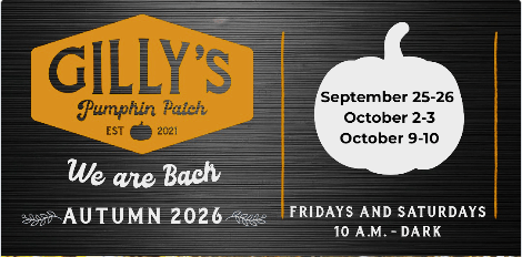 Gilly's Pumpkin Patch 2026 at Gilly's Pumpkin Patch on September 25, 2026