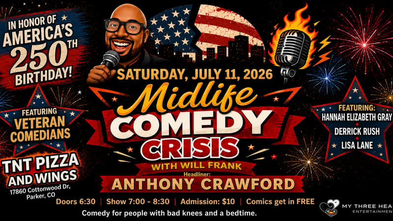 Midlife Comedy Crisis with Will Frank at TNT Pizza and Wings at TNT Pizza and Wings