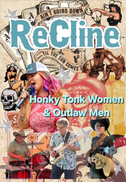 ReCline band promotional flyer for their Oct. 23 show at Wide Open Saloon