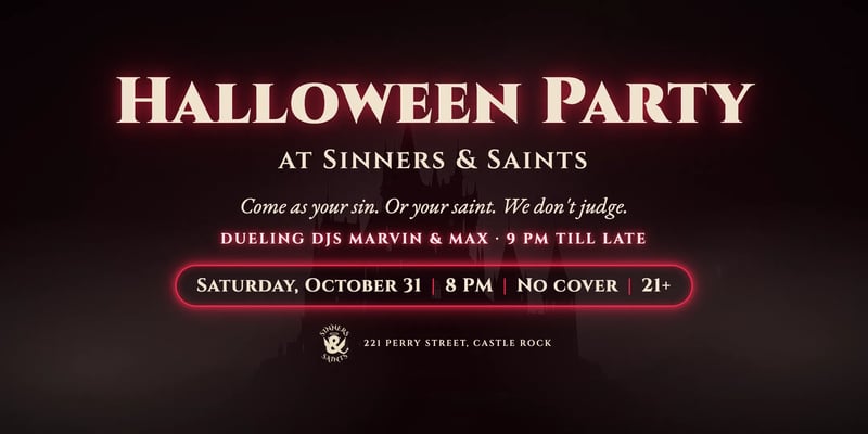 Halloween Party flyer, Sinners & Saints, Oct 31