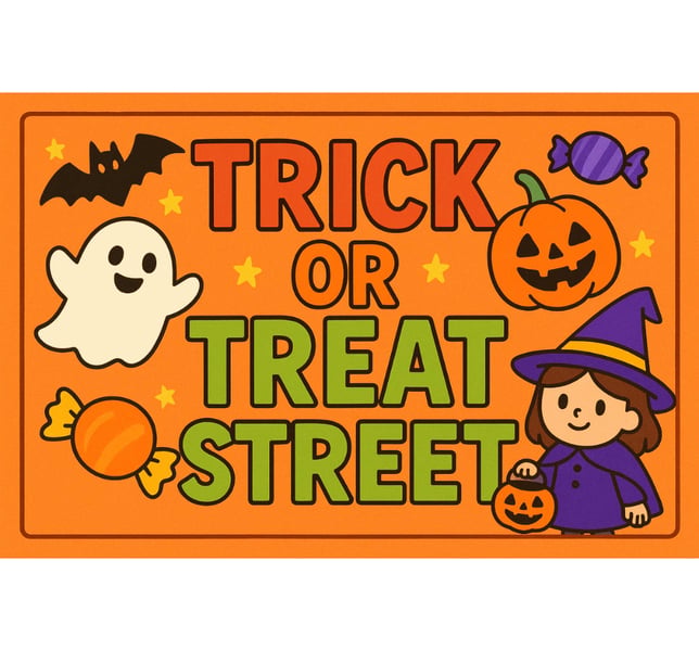 Trick or Treat Street event graphic, ThunderRidge High School
