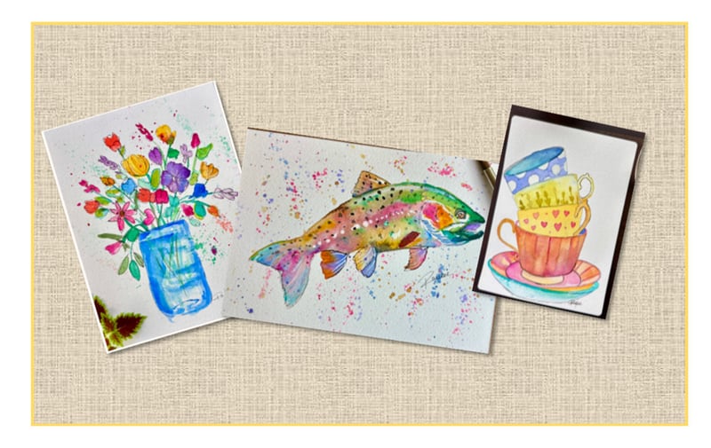 Watercolor Class with Raelene: Fox at Teaology Tea Cafe