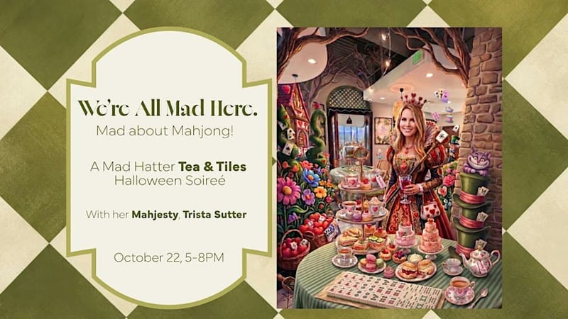 We're All Mad Here! Mad About Mahjong! A Tea & Tiles Halloween Soireé at Olive Juice Beauty Bar