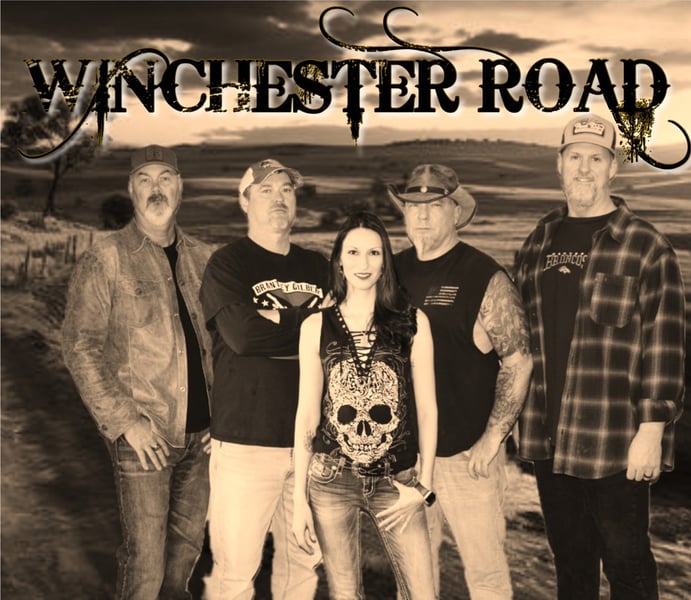 Winchester Road country band promo photo, five members