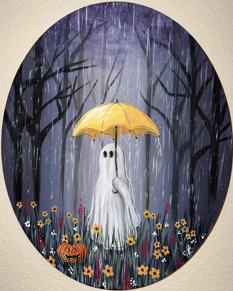 Dreary Ghost Canvas OR Wood Sign Painting at Downhill Brewing - Parker at Downhill Brewing Parker