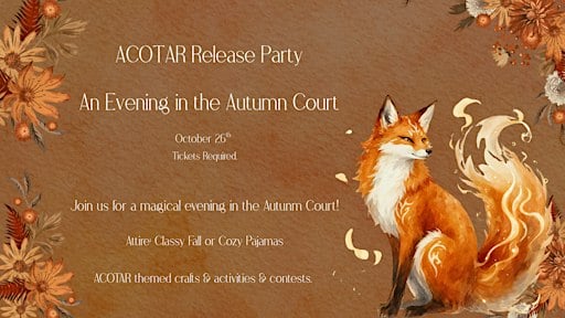 An Evening In the Autumn Court - "A Court of Splintered Harmony" Release! at Ecclesia
