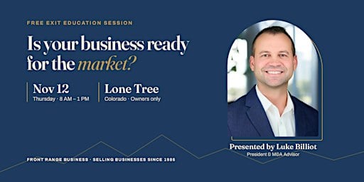 Thinking of Selling Your Business? Free Exit Planning Education Session at Douglas County Libraries in Lone Tree
