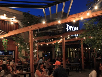 Prost Brewing Company Highlands Ranch biergarten patio at night