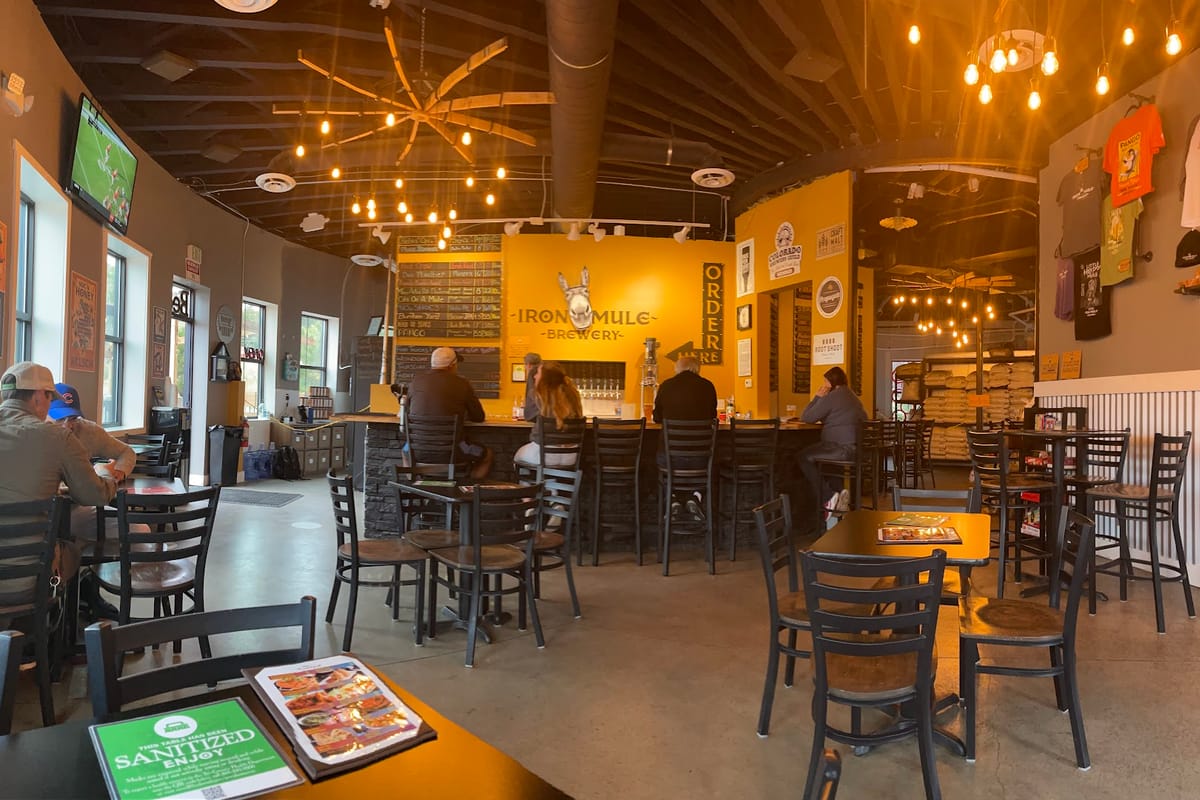 Iron Mule Public House and Brewery atmosphere and seating