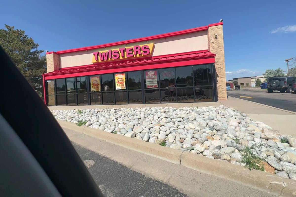 Interior view of Twisters Burgers and Burritos