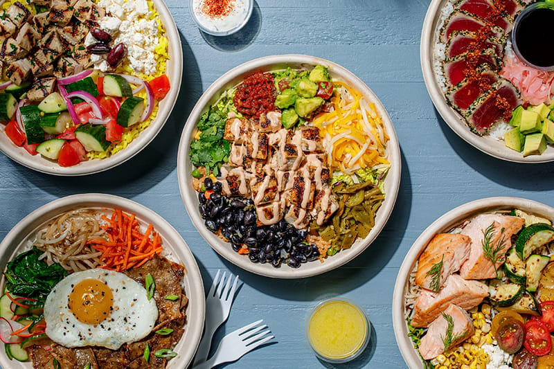 Roadtrip Bowls Made by Lazy Dog restaurant in Highlands Ranch, Colorado