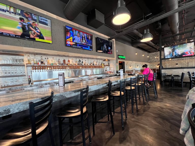 West Main Taproom + Grill dining area