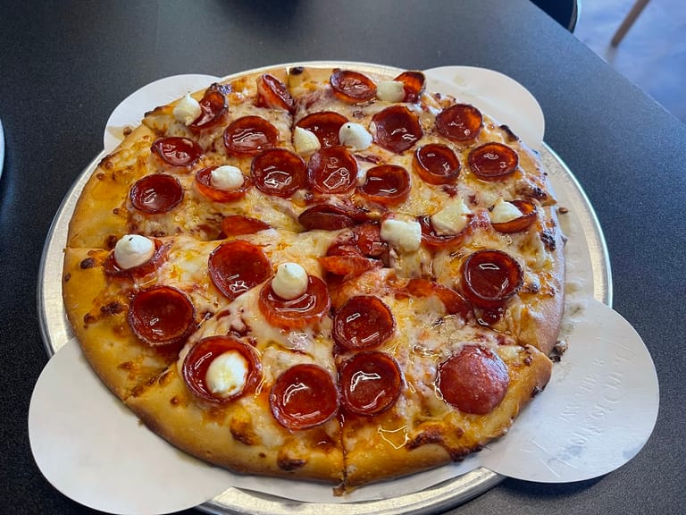 High Society Pizza dining area