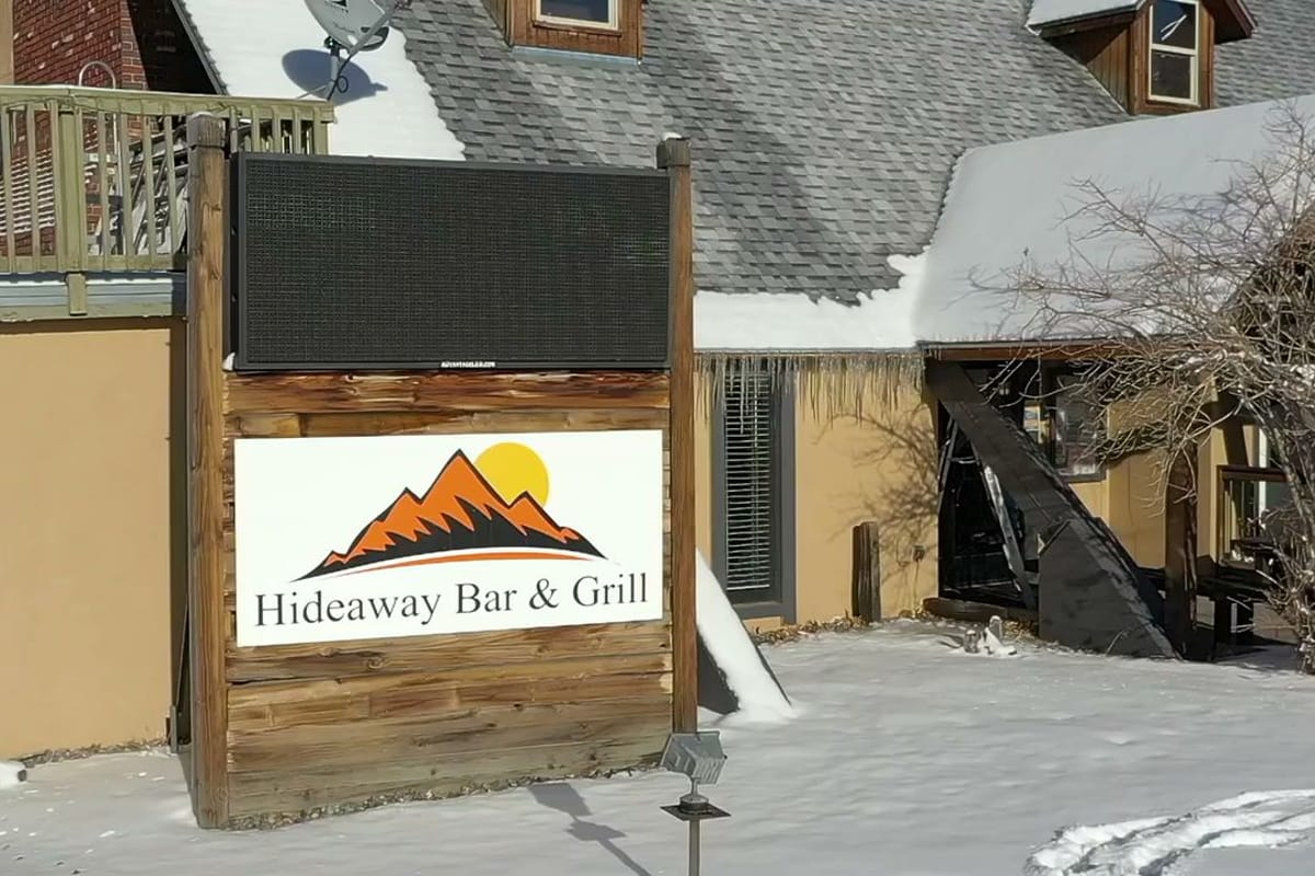 Interior view of Hideaway Bar & Grill