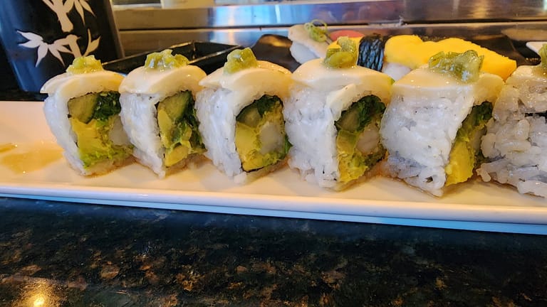 Joy Sushi atmosphere and seating