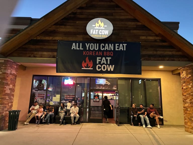 Interior view of Fat Cow Korean BBQ