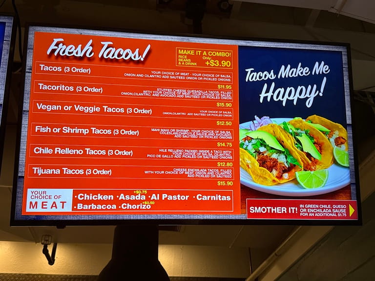 Romo’s Street Tacos featured offerings