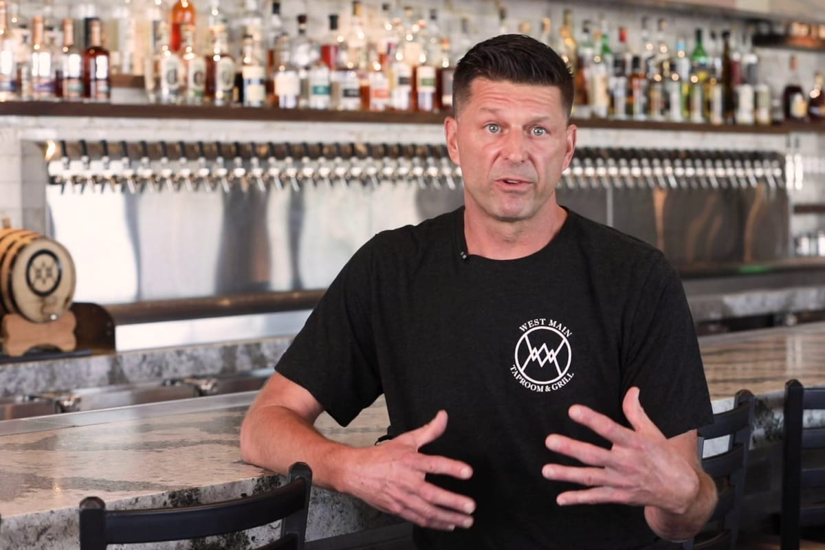 Interior view of West Main Taproom + Grill