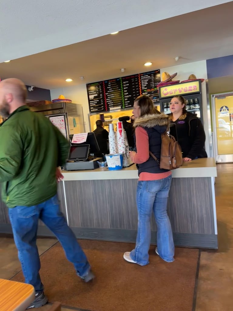 Interior view of Yolanda's Tacos