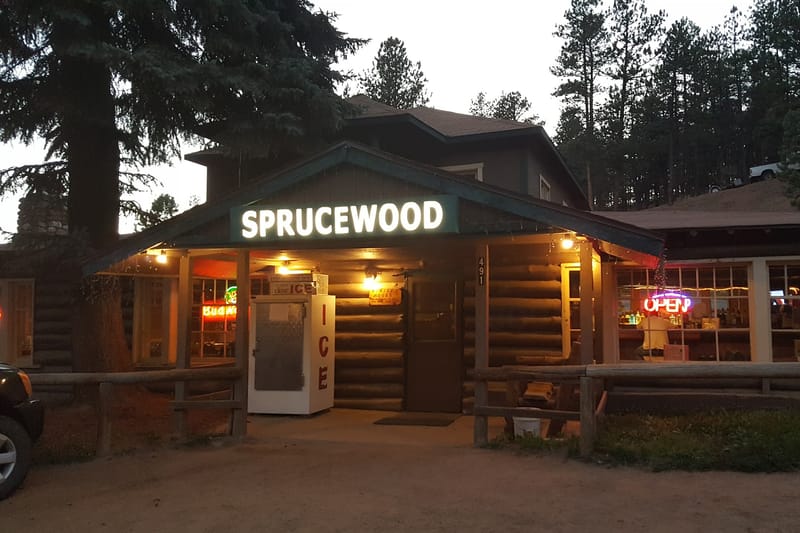 Sprucewood Inn Restaurant bar in Sedalia, Colorado