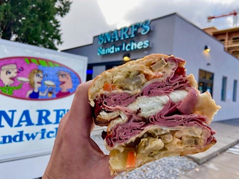 Interior view of Snarf's Sandwiches