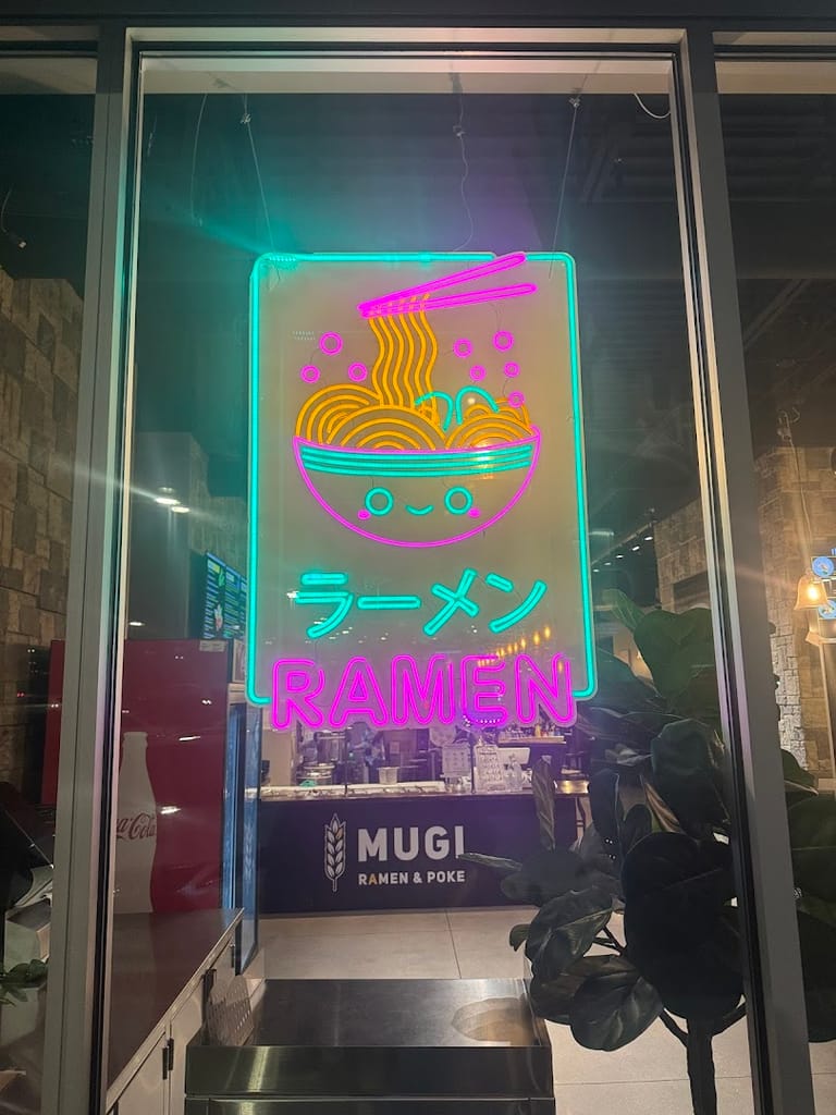 Interior view of Mugi Ramen and Poke
