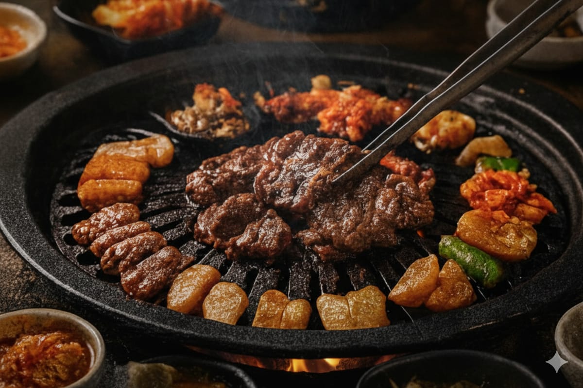 Fat Cow Korean BBQ atmosphere and seating