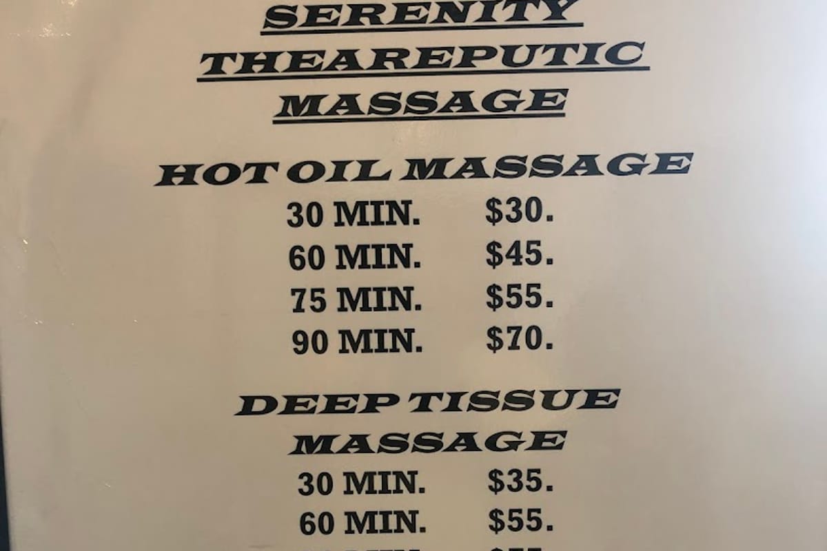Serenity Therapeutic Massage dining area