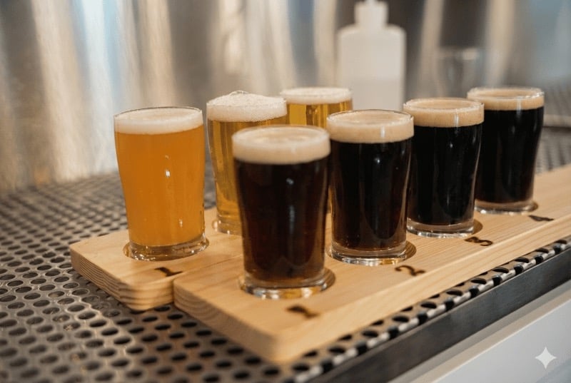 Interior view of Alidade Brewing