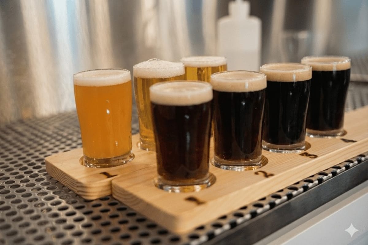Interior view of Alidade Brewing