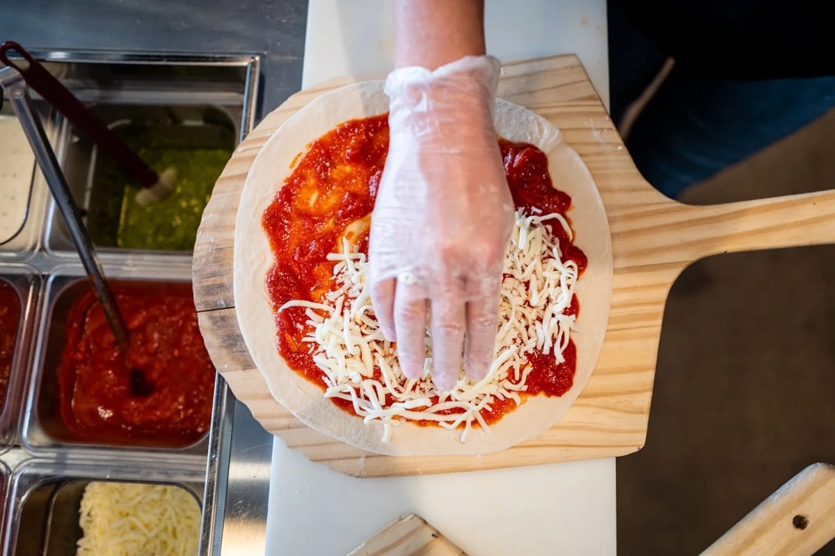 Interior view of Artisan Pizza Co