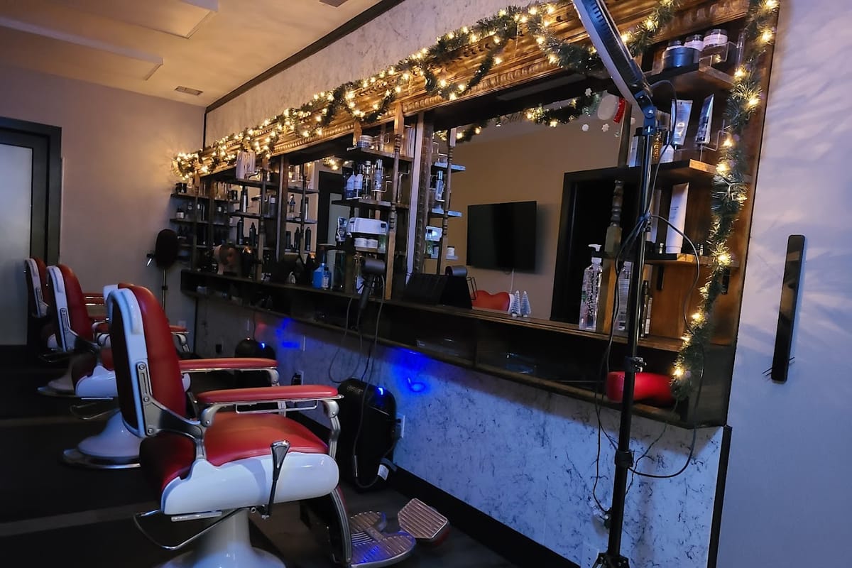 Interior view of Carla's Barbershop