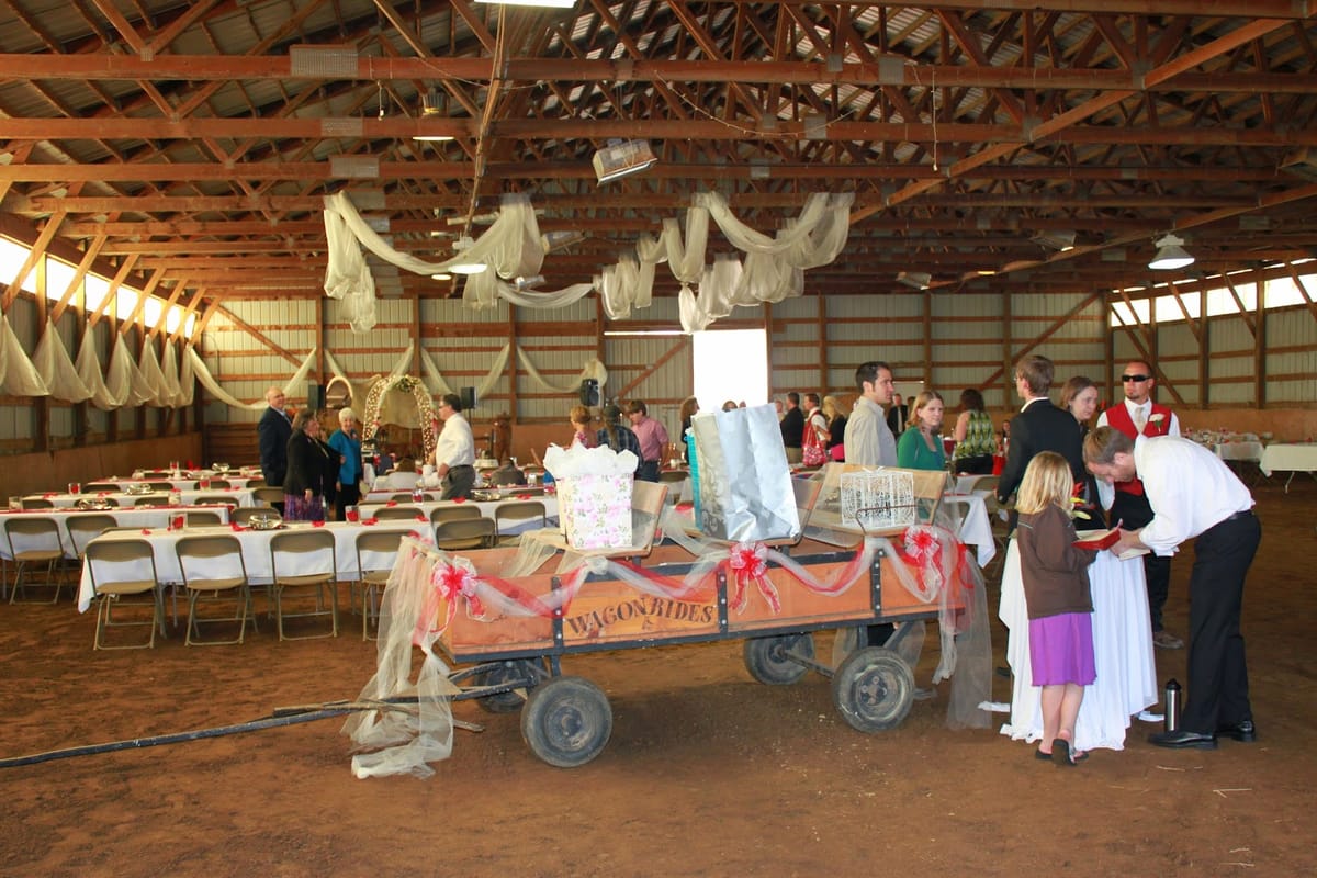 Interior view of Stockton's Plum Creek Stables