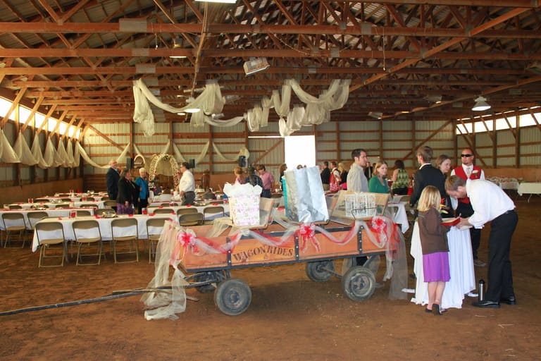 Interior view of Stockton's Plum Creek Stables