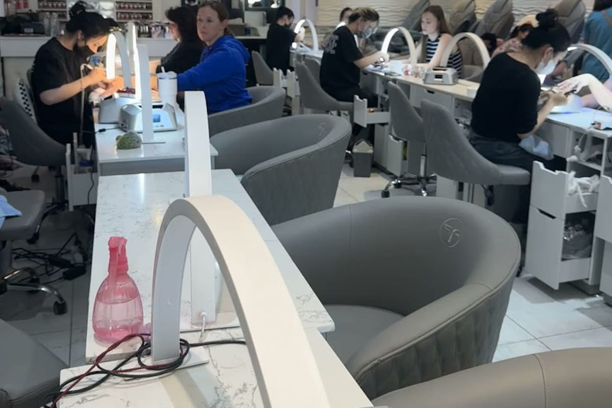 Interior view of Organic Nail Bar