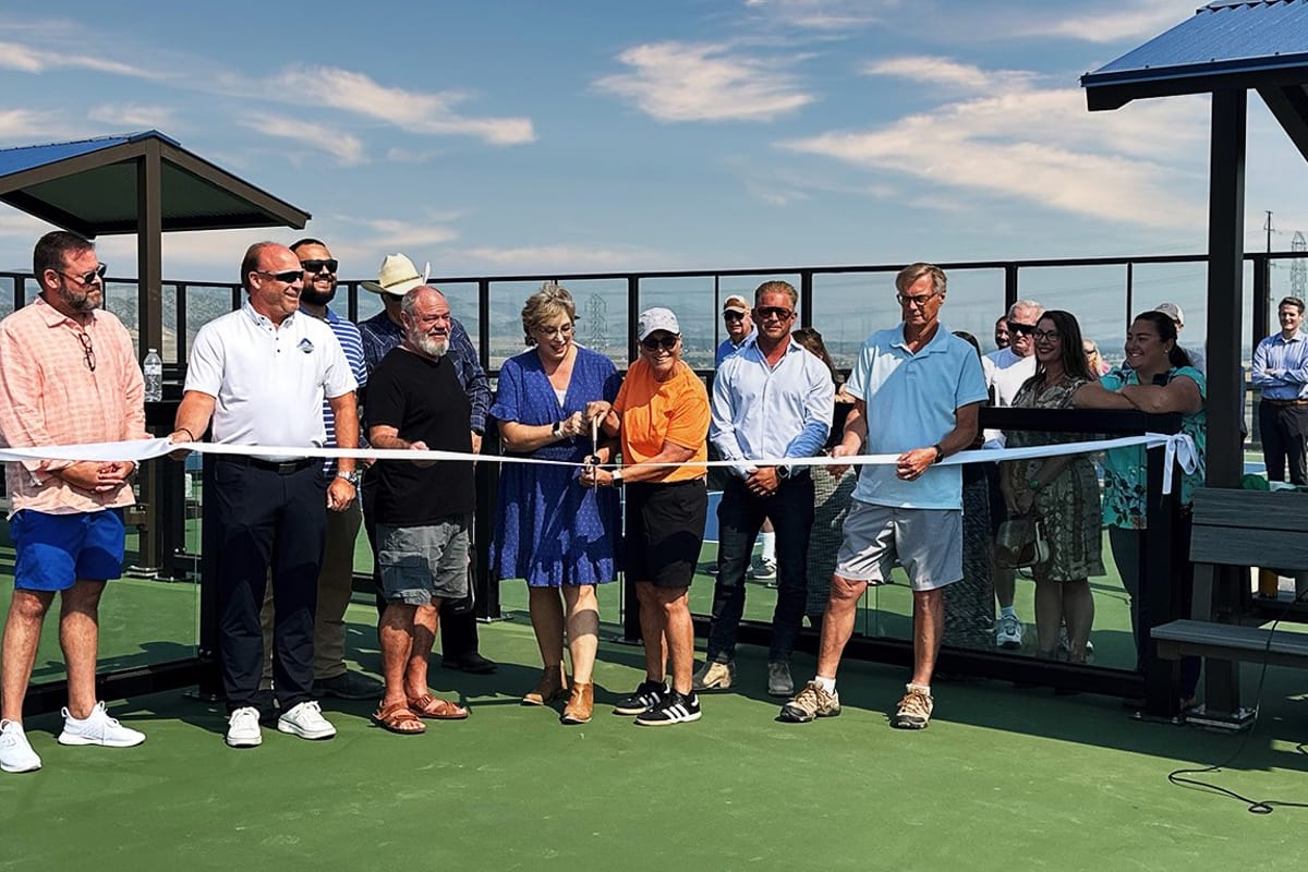 Pickleball court ribbon cutting at Burns Regional Park