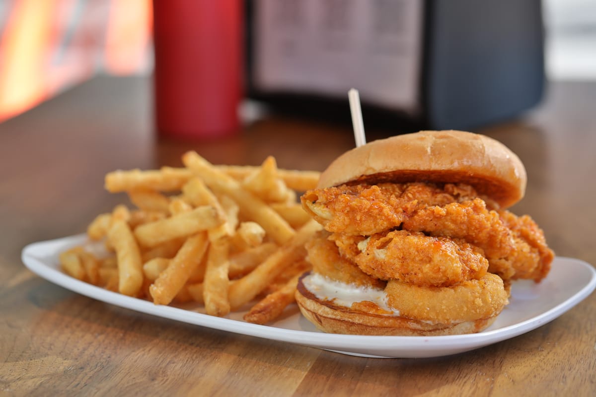 Interior view of Crave Real Burgers