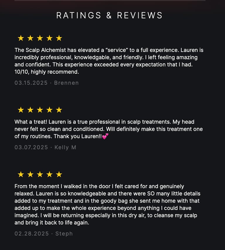 The Scalp Alchemist featured offerings