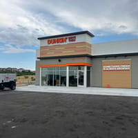 The Dunkin' Drive Thru building at 1185 Aloha Street in Castle Rock before opening, with signage installed