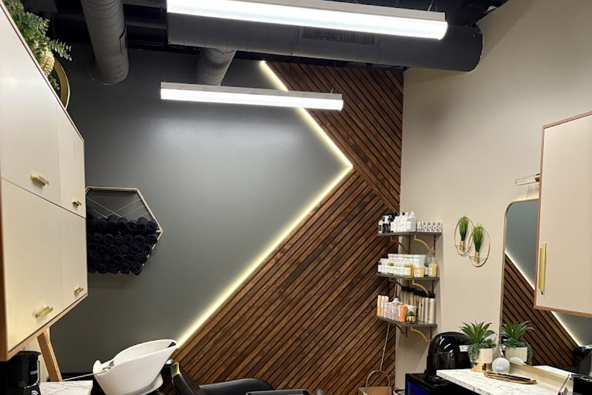 Interior view of Glow and Grow Salon