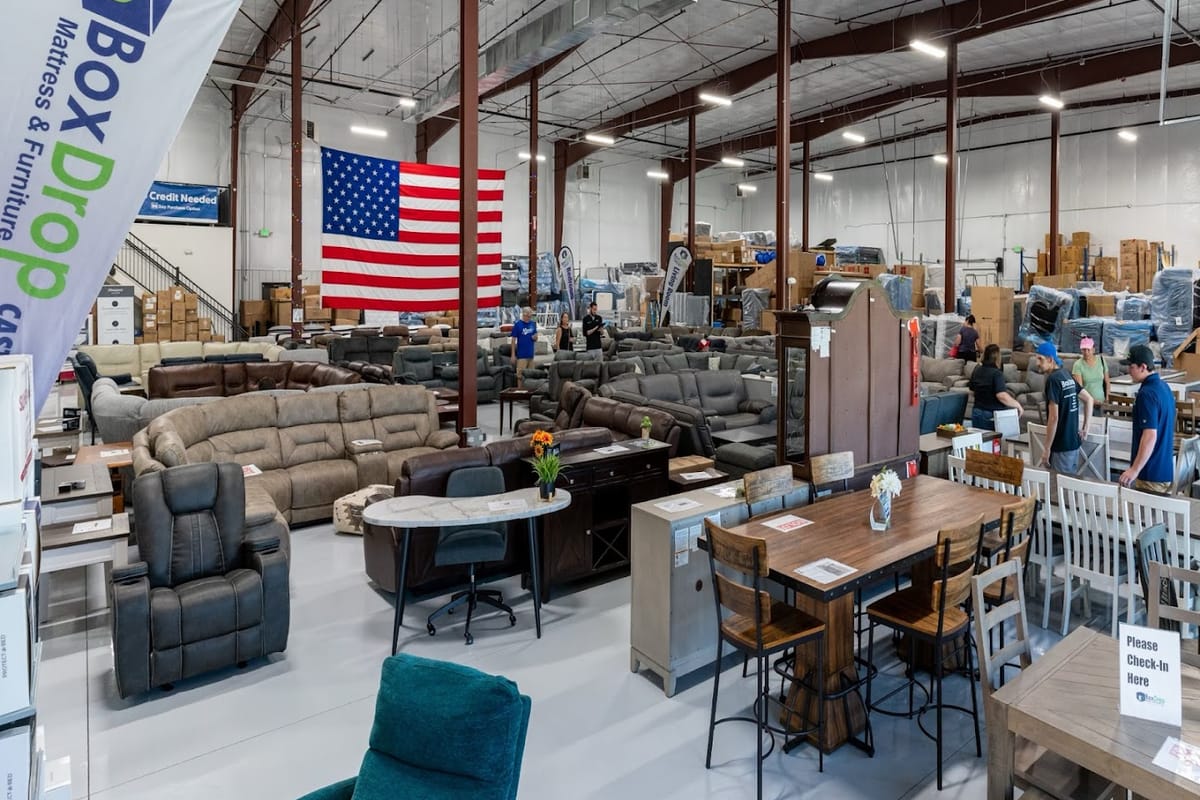 Interior view of BoxDrop Mattress & Furniture Castle Rock, CO