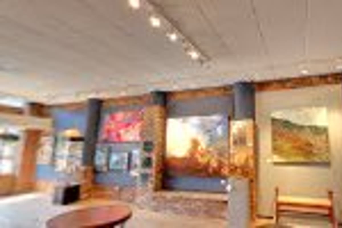 Interior view of Carla Wright Gallery