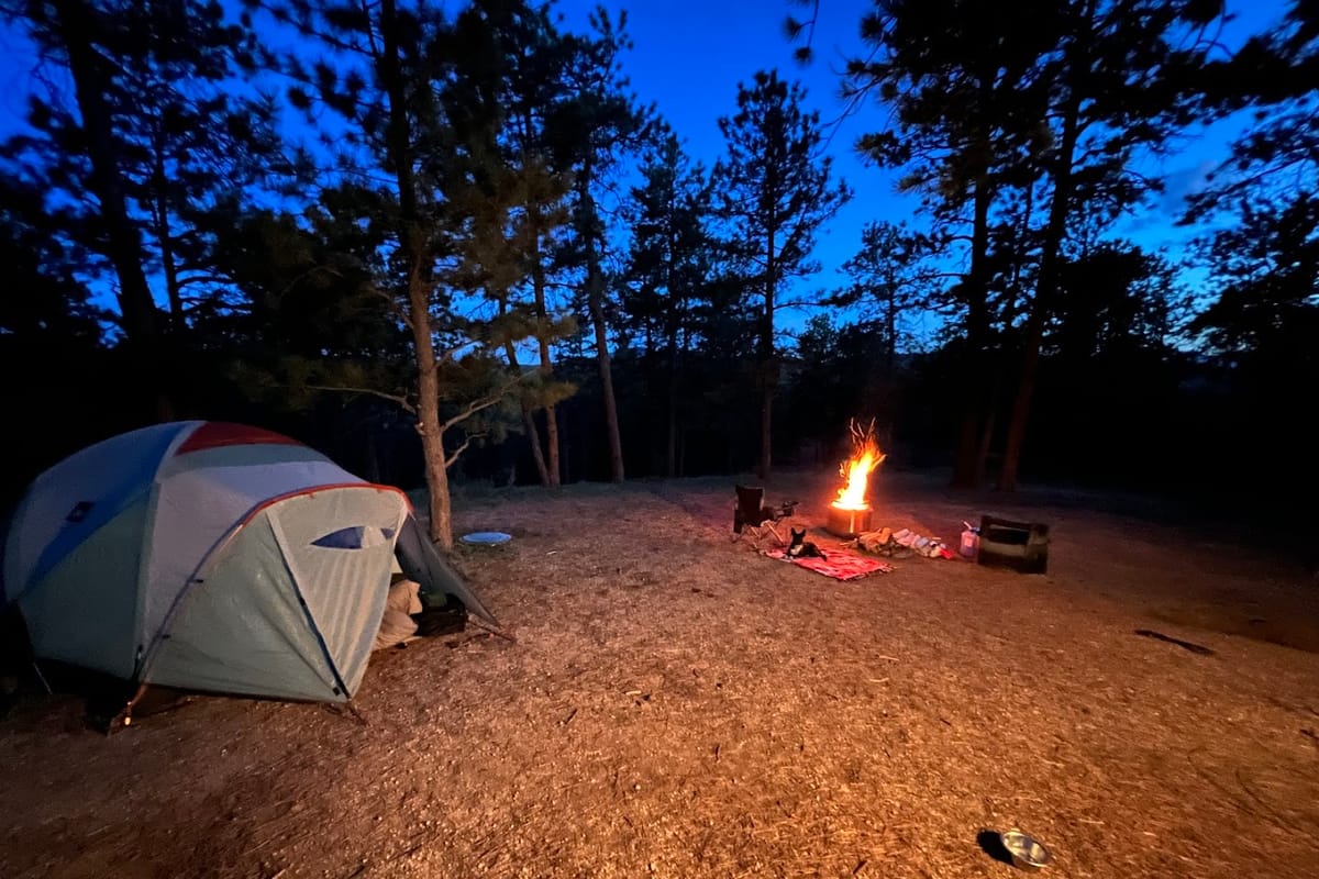 Interior view of Flat Rocks Campground