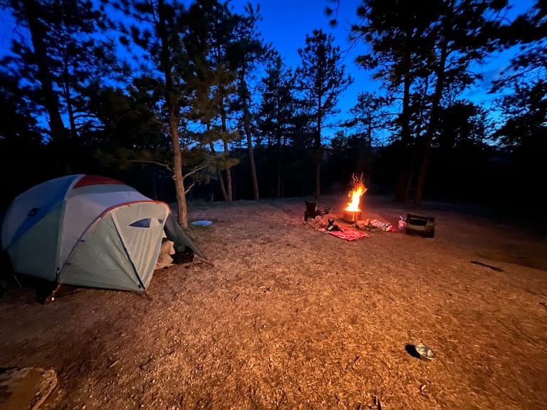 Interior view of Flat Rocks Campground